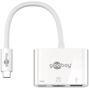 Kabelis Goobay 62104 USB-C, HDMI, balta krās
