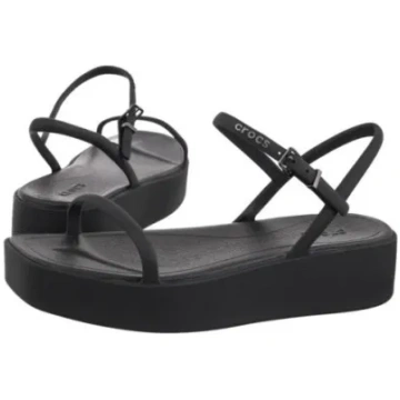 Crocs Miami Platform Y Strap Sandal Black 212012-0