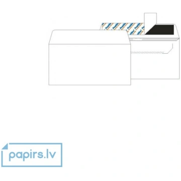 Aploksne C65, POSTSEC, (114x229mm), ar perforāciju