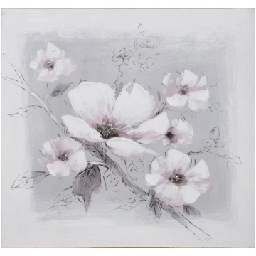 Eļļas glezna 60x60cm, balti ziedi 4741243840843