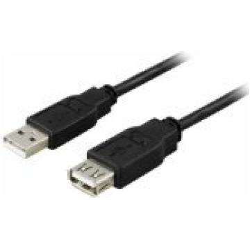 Deltaco USB 2.0 cable Type A ma-Type A fe (USB2-11