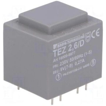 Transformer: encapsulated | 2.5VA | 230VAC | 9V | 