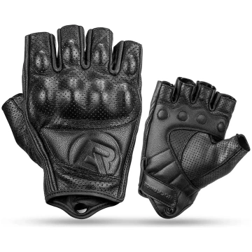 Rockbros 16220006002 black leather motorcycle glov