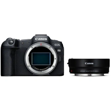 Canon EOS R8 Body + EF-EOS R lens adapter (without