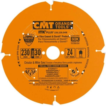 Griešanas disks šķiedru cementam CMT 236; 230x2,4x