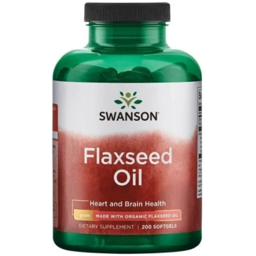 Swanson SWANSON linsēklu eļļa 1000 mg - 200 kapsul