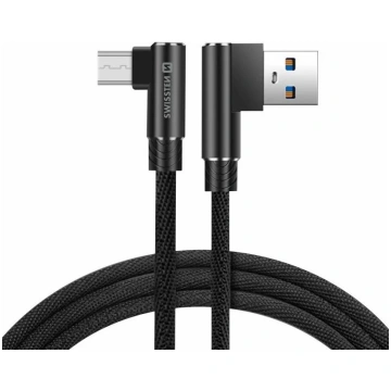 Vads Swissten, Micro USB/USB, 120 cm, melna krās