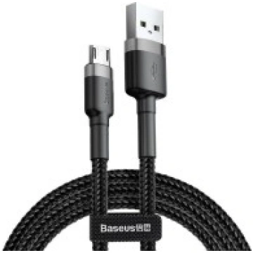 USB kabelis Baseus Cafule Type-C 2.0m 2A gray-blac