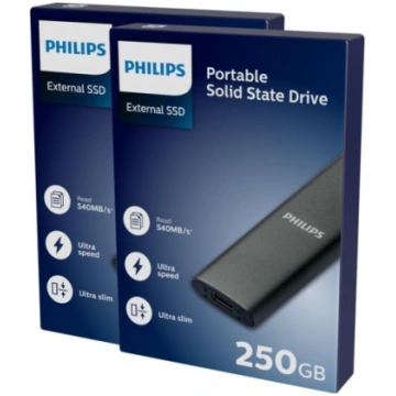 Philips External SSD 250GB Ultra speed Space grey 