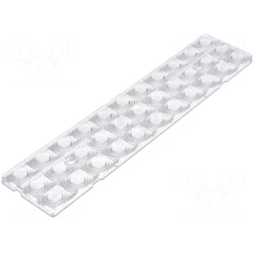 LED lens | rectangular | Mat: PMMA plexiglass | tr