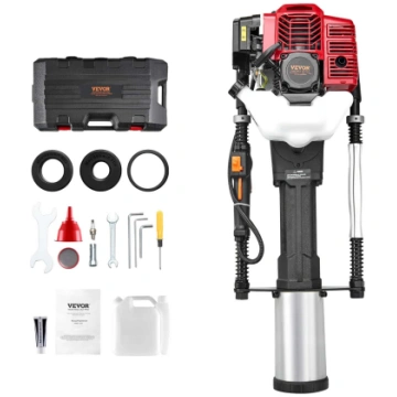 VEVOR 52cc benzīna pāļu dzinējs, 1400W 2-taktu āmu