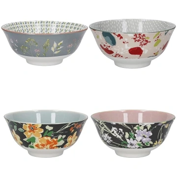 KitchenCraft Glazēti keramikas trauki, 4 bļodas, B