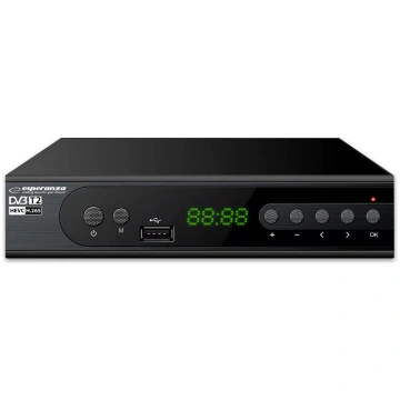 Esperanza EV106P Digitālais DVB-T2 H.265/HEVC TV u