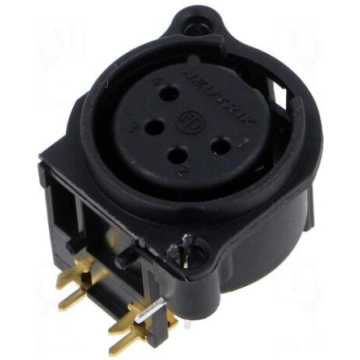 Connector: XLR | socket | female | PIN: 4 | angled