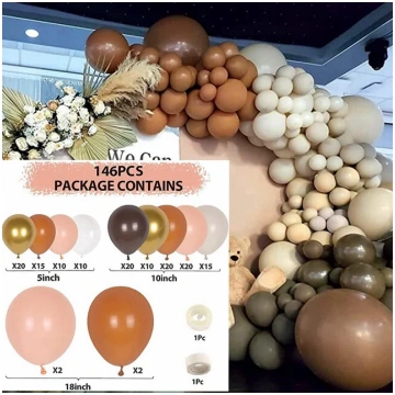 Coffee Brown Balloon Garland Arch Kit Birthday Par