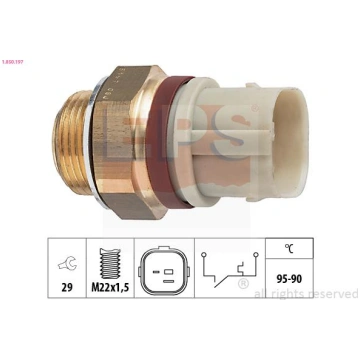 EPS 1-850-197 - Termoslēdzis, Radiatora ventilator