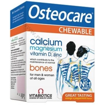 Osteocare chewable. Iepakojumā 30 košļājamas table
