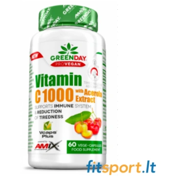 Amix GreenDay ProVegan C vitamīns 1000 ar acerolas