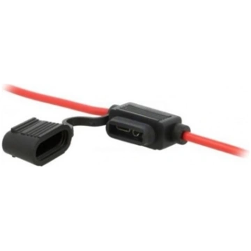 Fuse holder; 19mm; 30A; on cable; Leads: 2 leads; 