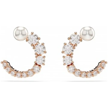 Orecchini a buco Swarovski Matrix placcato oro ros