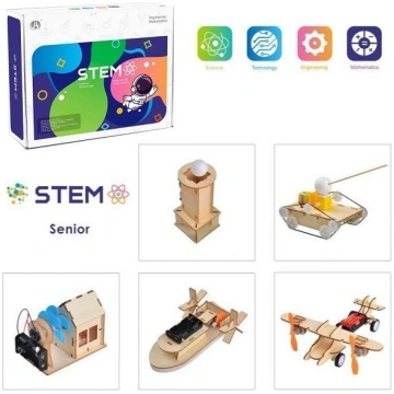 Wooden Assembly Advanced Science Lab Kit, 5in1 STE