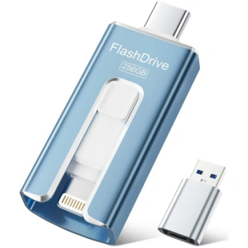 SUDEHO USB zibatmiņa 256 GB iPhone ierīcēm, MFi se