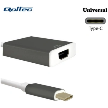Qoltec Adapter USB 3.1 typC male / HDMI A female (