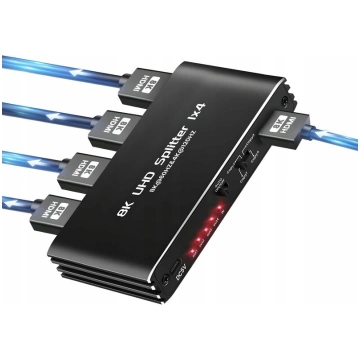 HDMI 2.1 SPLITTER 1x4 ULTRAHD HDCP 2.3 SPLITTER 8K