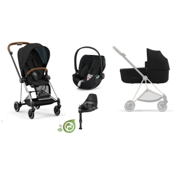Bērnu rati 3in1 - Cybex Mios 3.0 Eco Onyx Black + 