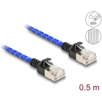 Delock RJ45 Network Cable with braided coating Cat
