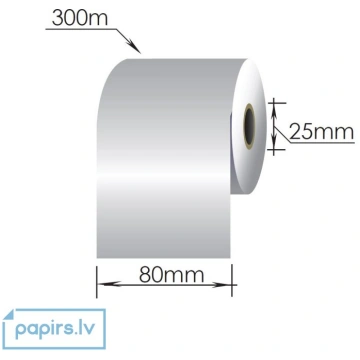Ribbons 80mm x 300m/25mm/80mm/ Resin/Out, balts Te