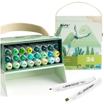 Double-sided Marker Pens ARRTX Alp, 24 Colours, gr