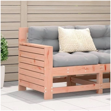 Homgoday Garden Sofa Armless with Solid Douglas Fi