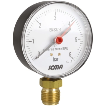 Manometrs ICMA 91255AD06, 80 mm, 1/2 collas – Ārēj