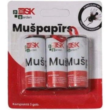 Besk Mušpapīrs 9141892, 3 gab., lidojošu insektu k