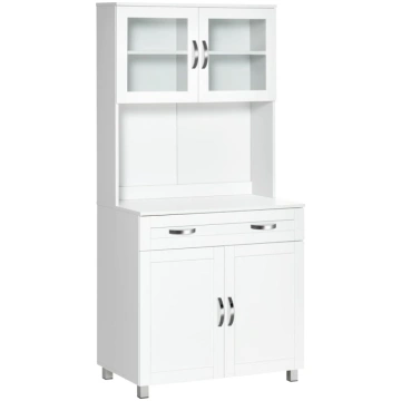 HOMCOM Tall Kitchen Sideboard with 2 Cabinets, Mic