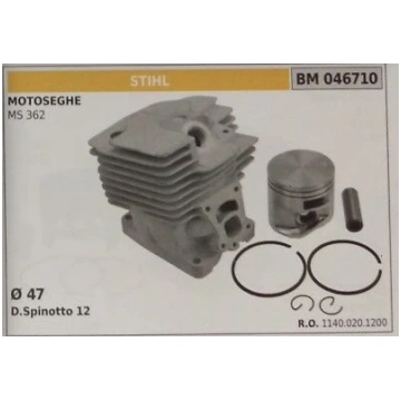 11400201200 CILINDRO E PISTONE COMPLETO MOTOSEGA S