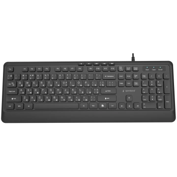 GEMBIRD Tastatūra MULTIMEDIA USB CYRILL/BLACK KB-M