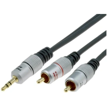; Cable; Jack 3.5mm plug,RCA plug x2; 1.8m; black;