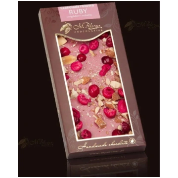 Šokolāde M.Pelczar Chocolatier Ruby ar dzērvenēm u