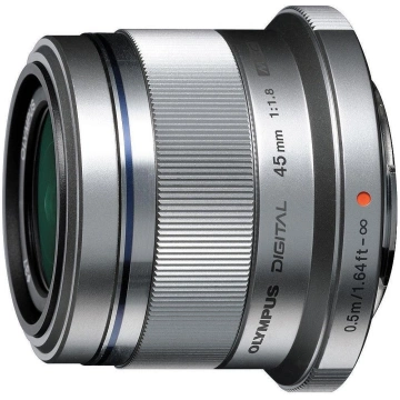 M.Zuiko Digital 45mm f/1.8, sudrabs OM System