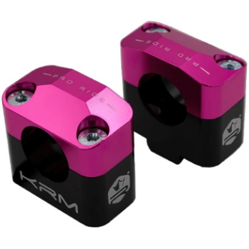 Handlebar Clamps 28mm KRM black / pink KR468F