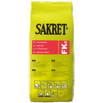 Elastīga flīžu līme Fke Sakret 5 kg pelēka
