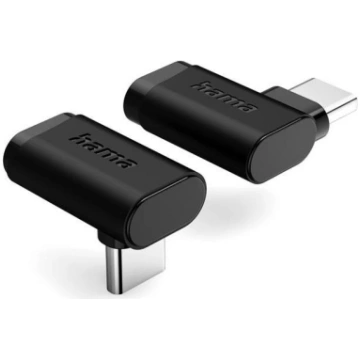 Hama 90°C USB-C Angled Adapter, black - Adapter 00