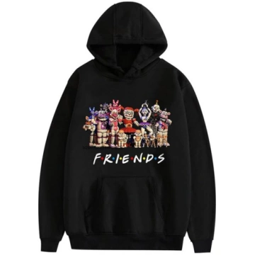 Džemperis ar kapuci Fnaf, melns, XL