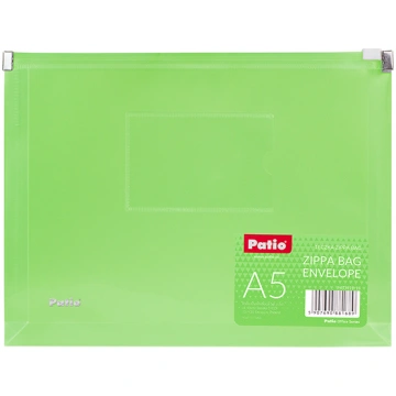 Dokumentu mape PATIO ar rāvējslēdzēju, A5, zaļā kr