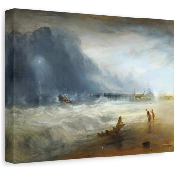 JMW Turner Sea Lifeboat Canvas Wall Art Print YesA
