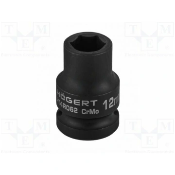 Socket: 6-angles; socket spanner,impact; HEX 12mm;