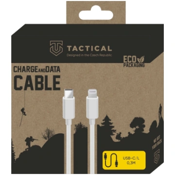 Tactical Smooth Thread Cable USB-C|Lightning 0.3m 