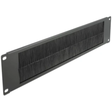 Delock 19″ Cable Management Brush Strip 2U black |